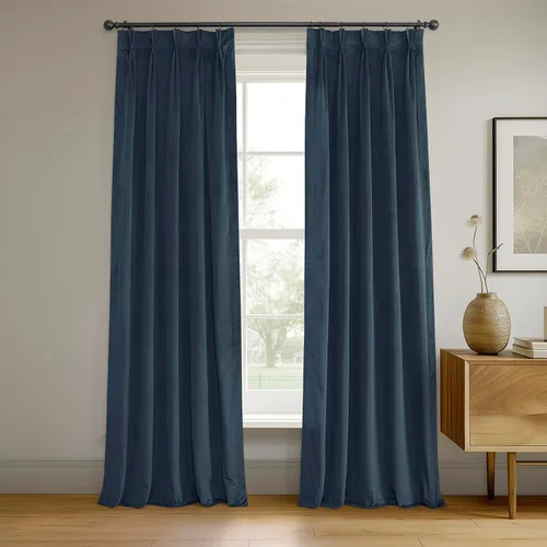 Miniatura 19 de HPD Half Price Drapes Cortinas Opacas de Terciopelo - 84 Pulgadas de Largo 1 Panel Cortina Opaca Signature Plisada para Sala de Estar y Dormitorio