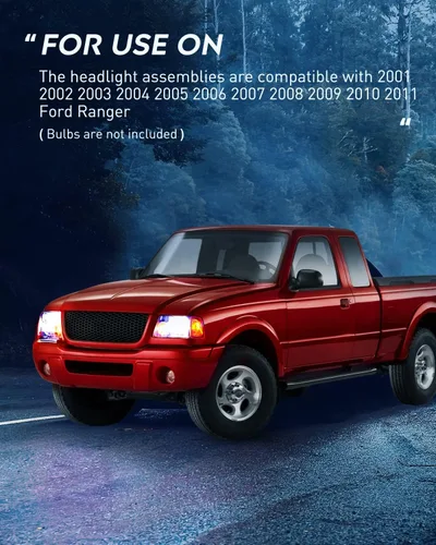 Miniatura 8 de Nilight Conjunto de Faros Delanteros Compatible con Ford Ranger 2001 2002 2003 2004 2005 2006 2007 2008 2009 2010 2011 Faro de Repuesto Carcasa