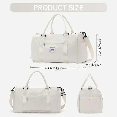 Miniatura 2 de Bolsa de viaje de fin de semana para mujeres y hombres, bolsa de transporte para la noche, bolsa de hospital, bolsa de gimnasio con compartimento