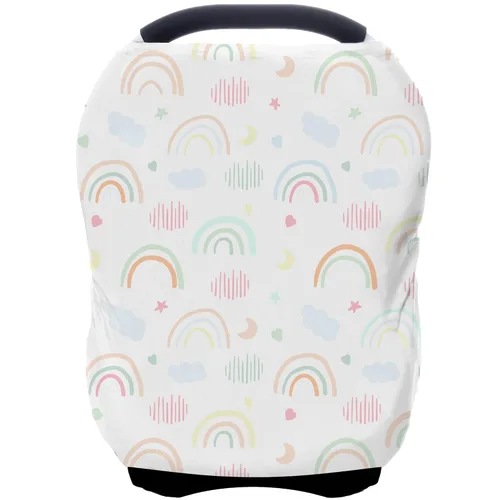 Miniatura 23 de Fundas de asiento de automóvil para bebés – Funda de lactancia multiusos, toldo para asiento de automóvil, fundas de lactancia, bufandas de Gris a