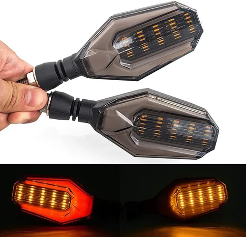 Miniatura 8 de Luces LED intermitentes universales para motocicleta de 10mm. Luces delanteras y traseras para intermitentes de 12 LED