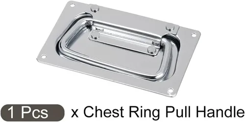 Miniatura 5 de METALLIXITY Mango empotrable con resorte (4.33 pulgadas), 1 unidad, mango rectangular de pintura en aerosol de hierro, para caja de herramientas