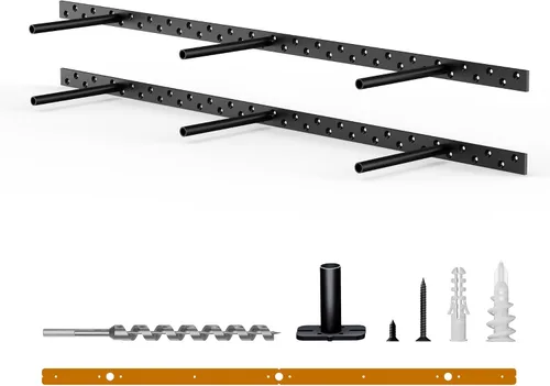 Miniatura 10 de Kit de soporte de estante flotante (no necesita enrutador) con plantilla de guía de taladro - Se adapta a estantes de 1 a 4 pulgadas de grosor