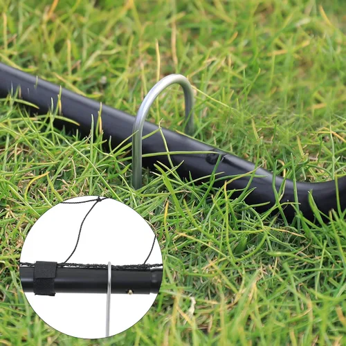 Miniatura 6 de SONGMICS Portería de fútbol para niños, en jardín, patio, parque, playa, tubos de metal y red de PE, montaje rápido, negro USZQ366B01V1