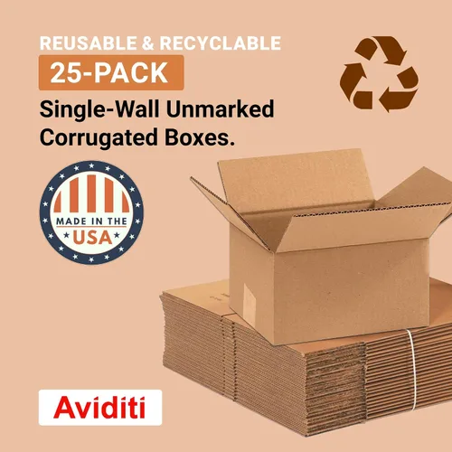 Miniatura 3 de Box USA Cajas de envío pequeñas de 9 pulgadas de largo x 7 pulgadas de ancho x 5 pulgadas de alto, paquete de 25 cajas de cartón corrugado