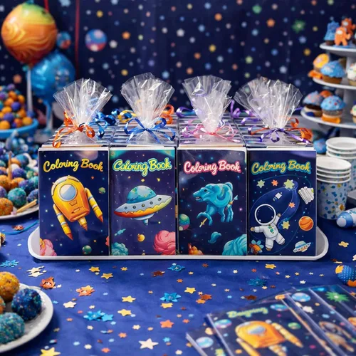 Miniatura 4 de Jutom 48 libros para colorear del espacio exterior a granel para niños y adultos, mini tema espacial astronauta galaxia cohete para el sistema
