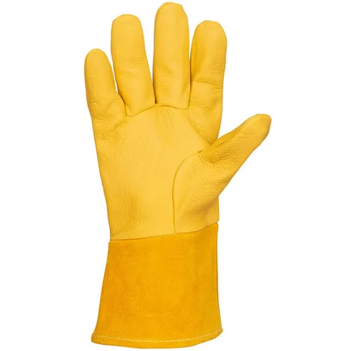 Miniatura 3 de John Tillman and Co - Guantes de soldador MIG sin forro de piel de cerdo de grano superior de 14 pulgadas, medianos de 14 pulgadas, con puño de 4