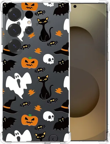 Miniatura 11 de Funda transparente de Halloween para Google 6a, con patrón de fantasma, funda protectora de TPU suave, delgada, a prueba de golpes, para niños