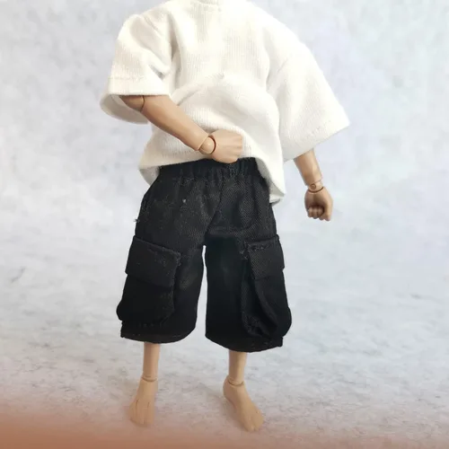 Miniatura 3 de Ropa de figura a escala 1/12, ropa masculina, camiseta, pantalones, pantalones, ropa para figura de acción masculina de 6 pulgadas, muñeca corporal