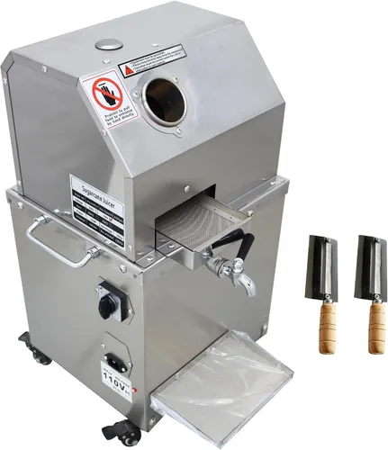 Exprimidor de caña de azúcar, prensa eléctrica de caña de azúcar, prensa vertical de jengibre, extractor de jugo de caña de azúcar, 3 rodillos de