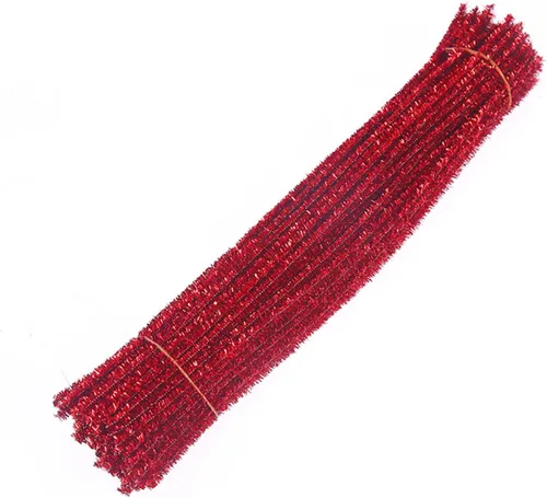 Miniatura 11 de 100 tallos de felpilla de oropel con brillantina, flexibles y flexibles y flexibles para decoración de manualidades creativas, tallos de felpilla