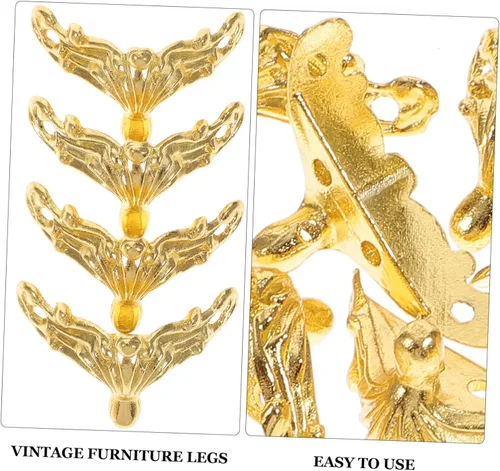 Miniatura 5 de OSALADI Patas decorativas de madera para cajas de 25 piezas, joyero, guardias de esquina para muebles, pies de envoltura de joyas, accesorios