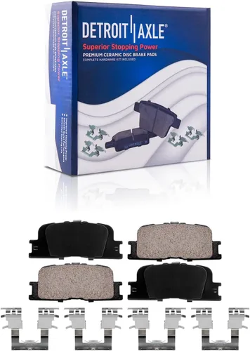 Miniatura 8 de Detroit Axle - Kit de frenos para Toyota Camry 2005-2006 [modelos XLE SE], frenos de disco Rotores Pastillas de freno de cerámica Reemplazo: 11.65