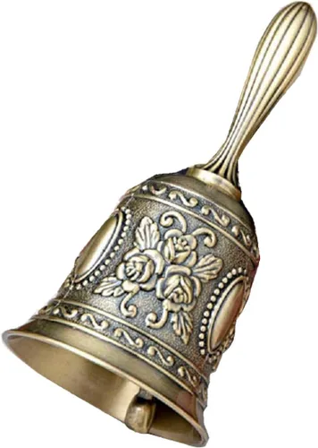 Campana de llamada retro campana de mano antigua campana de cena de bronce campana de servicio restaurante campana de latón cascabel boda aula