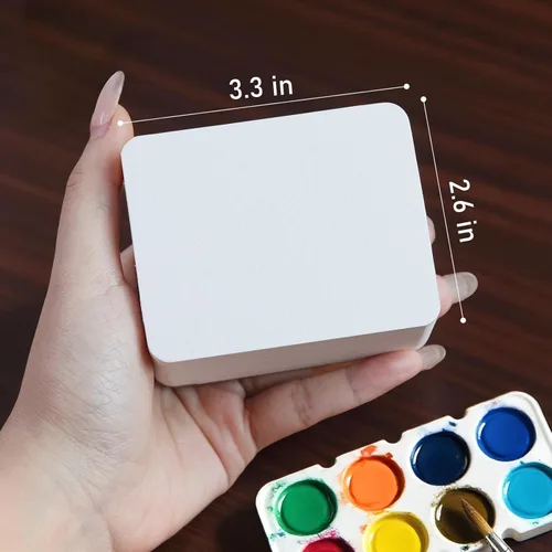 Miniatura 5 de FLUNBRATO Mini cuaderno de dibujo de acuarela de 80 hojas, 2.6 x 3.3 pulgadas, 100% algodón, mini libro de papel de acuarela de viaje, prensa