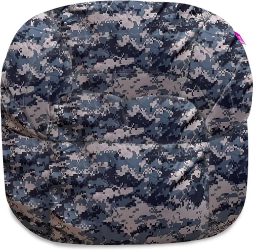 Miniatura 86 de Posh Beanbags - Sillón puff grande, 38 pulgadas, color azul rey sólido Nylon suave - Azul real