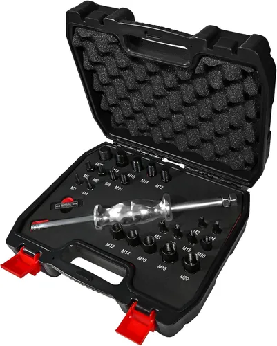 Miniatura 9 de Juego de martillos deslizantes de 24 piezas, extractor de pasadores – Quita bujes, rodamientos, pasadores, sellos y piezas congeladas con accesorios