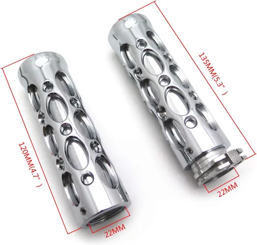 Miniatura 2 de Agujero hueco forma 7/8 "empuñaduras compatibles con Nomad Drifter Vulcan 1600 2000 cromo moto [B00YWCIV4O] Cromado