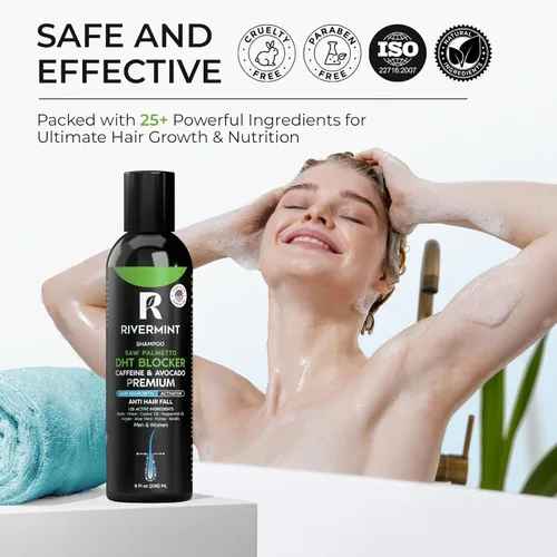 Miniatura 6 de Champú de minoxidil fortalecedor del cabello, aceite de ricino, biotina, aceite de aguacate, cafeína, palma enana americana, cebolla y redensyl