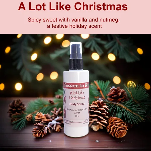 Miniatura 2 de Blossom to Bath A Lot Like Christmas Body Spray (4 onzas) - Fragancia sin ftalatos - Energiza la piel con un aroma dulce picante