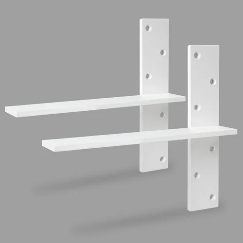 Miniatura 24 de Soporte de encimera colgante gratuito de 8 pulgadas de largo x 2.5 pulgadas de ancho, paquete de 2 soportes de estante de pared flotante oculto
