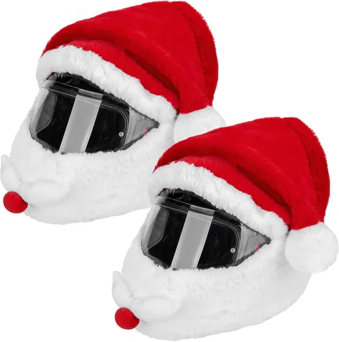 Miniatura 7 de Cubierta de casco de motocicleta de Papá Noel de Navidad, cubierta de casco de Natividad, accesorio de sombrero de Papá Noel de Navidad para hombres