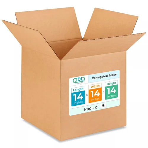Miniatura 215 de IDL Packaging Paquete de 5 cajas de envío altas de 8 x 8 x 48 pulgadas, extra resistentes de 200 libras frente a caja regular, cajas de mudanza
