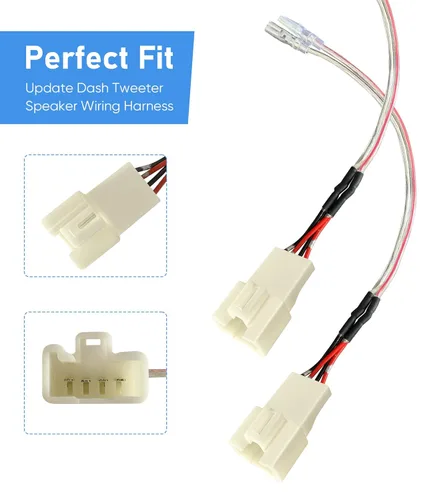 Miniatura 4 de Actualización del adaptador de conector de arnés de cableado de altavoz de tweeter para tablero de automóvil para Toyota 2007-2021 Tundra 2003-2020