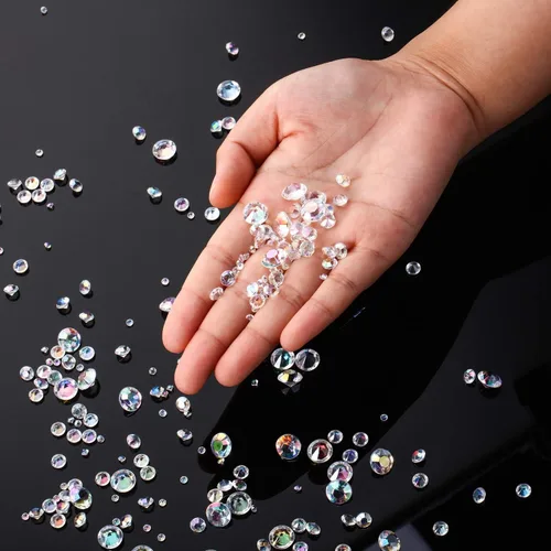 Miniatura 3 de Hicarer 4000 piezas de piedras preciosas acrílicas de cristales de diamantes, piedras preciosas dispersas para mesa de boda, decoración de fiesta