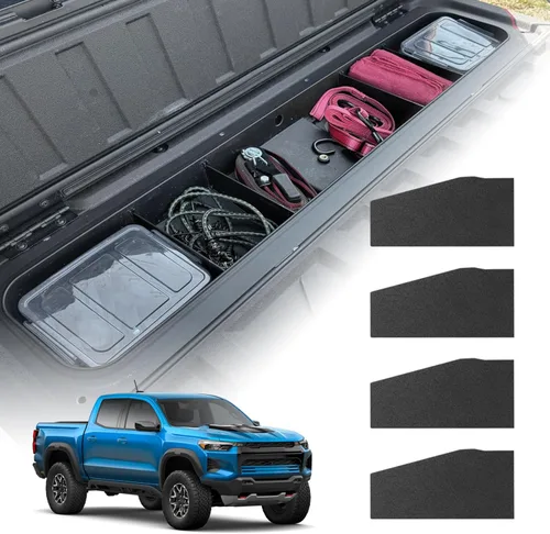 Organizador de puerta trasera compatible con Chevy Colorado/GMC Canyon 2026 2025 2024 2023+, organizador divisor de carga para portón trasero