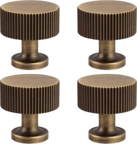 Miniatura 15 de RZDEAL - 4 tiradores dorados de gabinete de latón macizo, centros de agujeros de 3 pulgadas, para manijas de gabinete de cocina, cajón, baño
