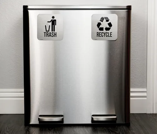 Miniatura 3 de Imanes de reciclaje y basura para botes de basura de cocina y contenedores de reciclaje, combo de imanes de basura y reciclaje para interiores