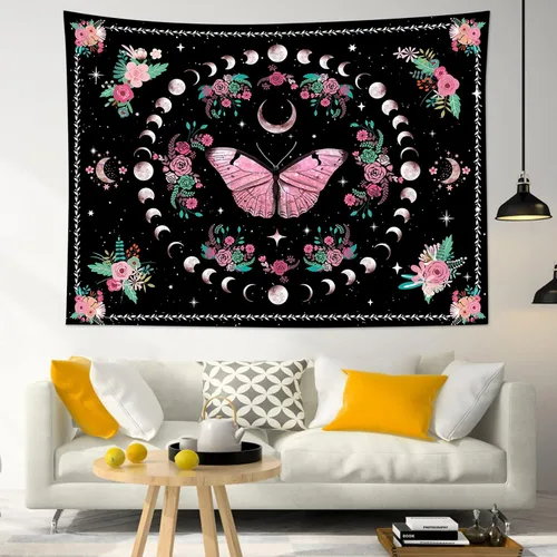 Miniatura 18 de LB Tapiz de león con animales salvajes, león africano, blanco y negro, gris, para colgar en la pared, dormitorio, sala de estar, dormitorio, arte