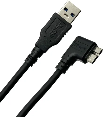 Miniatura 2 de Seadream Cable micro USB 3.0 en ángulo M/M, paquete de 2 unidades USB 3.0 Micro B macho a USB 3.0 tipo A macho Gen 1 5Gbps cable 11.8 in