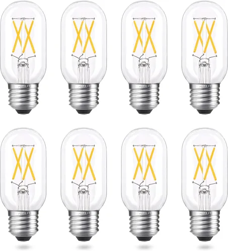 Miniatura 9 de Bombilla LED E26 regulable T45/T14, 6 W (equivalente a 60 W), blanco suave 3000 K, bombillas LED vintage de filamento para lámpara de araña de baño