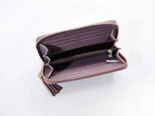 Miniatura 4 de Cyanb, carteras para mujeres, doblada, para muñeca, damas bolso largo con correa.