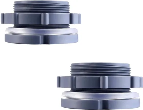 Miniatura 6 de 2 piezas de montaje de mamparo de PVC de 1 pulgada/1.5 pulgadas, conector de tubo de plástico para barril de lluvia, acuario, mamparo, mamparo