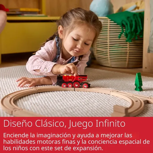 Miniatura 5 de Paquete de piezas para alargar vías de ferrocarril de juguete, de BRIO