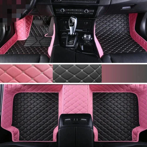 Miniatura 33 de Personaliza las alfombrillas de cuero de lujo de protección para todo tipo de clima para automóviles, SUV y camiones según el modelo automotriz beige