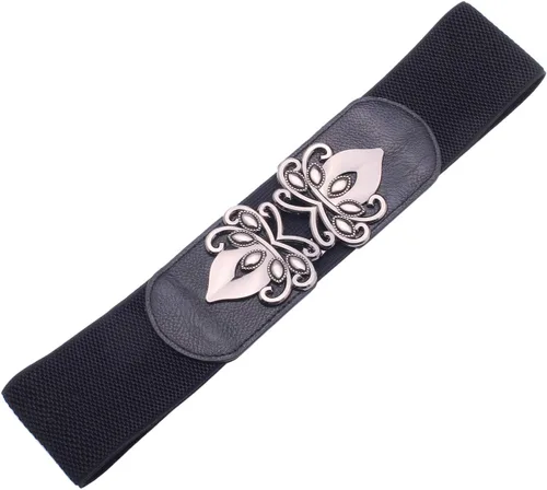 Miniatura 4 de Syuer Cinturón elástico ancho vintage para mujer, cinturón retro de cincha