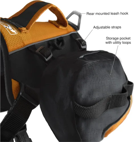 Miniatura 3 de Kurgo Mochila alforja para perro, arnés para perro, paquete de senderismo para perros, paquetes para mascotas para llevar, arnés de chaleco