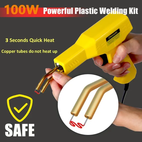 Miniatura 5 de Soldador de Plástico, Kit de Soldadura de Plástico 2 en 1, Kit de Reparación de Plástico de SONNLER con 1000PCS de Grapadora Caliente para Amarillo
