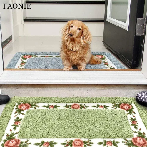 Miniatura 8 de Alfombra romántica de estilo rural con diseño floral de rosas, alfombra de área, suave, antideslizante, tapete para baño, ducha, dormitorio, sala