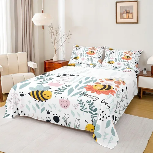 Miniatura 35 de Erosebridal Juego de sábanas de animales de la selva para niñas y niños, juego de sábanas de safari salvaje con diseño de elefante, oso, tigre
