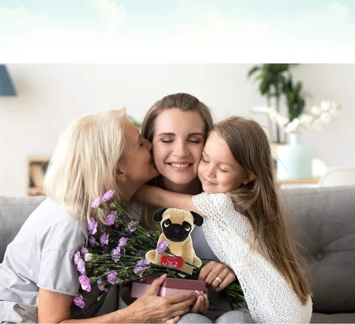 Miniatura 9 de DolliBu I Love You - Peluche de San Valentín con ojos grandes, lindo animal de peluche con corazón rojo y nombre, regalo personalizado para el día