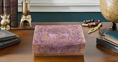 Miniatura 21 de Gran regalo de cumpleaños y inauguración de la casa, joyero de madera decorativo hecho a mano con talla del árbol de la vida, organizador, recuerdo