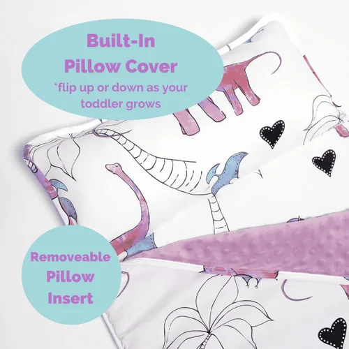 Miniatura 5 de JumpOff Jo - Tapete para siesta para niños, saco de dormir para niños con almohada extraíble y manta ultrasuave para preescolar, guardería y fiestas