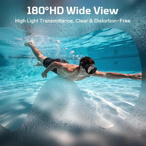 Miniatura 2 de Gafas de natación para adultos con cubierta para la nariz, máscara de buceo de visión amplia, sin fugas, gafas de natación para hombres, mujeres