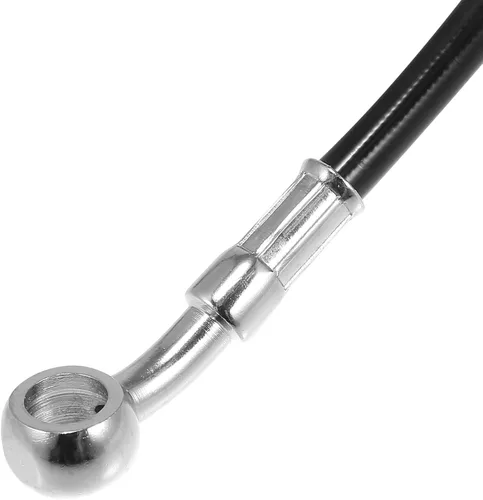 Miniatura 7 de Motoforti 74.8 pulgadas de longitud 0.394 in ID motocicleta línea de freno hidráulico tubo de manguera de aceite de acero inoxidable trenzado cable