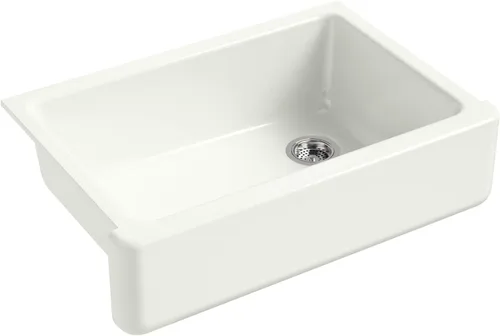 Miniatura 15 de KOHLER Whitehaven® K-6427-42 - Fregadero de cocina empotrado de 35-3/4 pulgadas, autorecortable, Smart Divide, Grande/Mediano con Delantal alto